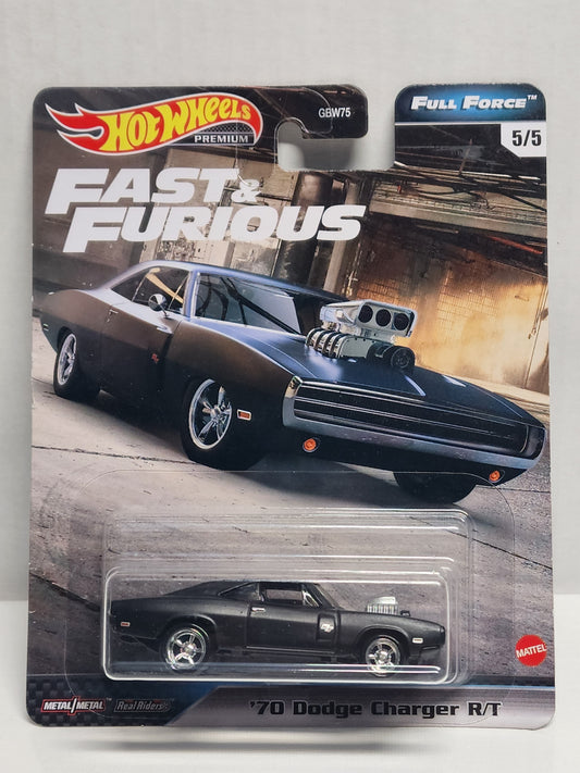 Hot wheels 

Premium 

Fast and furious 

Full force

70 Dodge Charger R/t

 