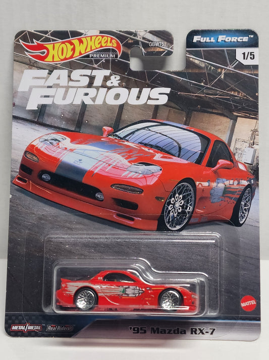 Hot wheels 

Premium 

Fast and furious 

Full force

95 Mazda rx7 
 