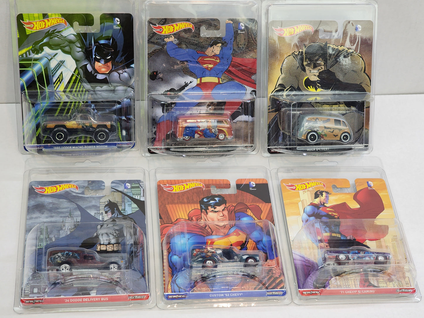 Hot wheels 

Premium 

2016 Pop culture 

Dc Comics 

Complete set of 6