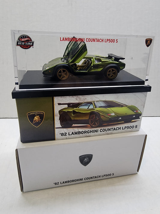 Hot wheels 

Rlc exclusive 

2022 

Lamborghini Countach LP500 S 

Green 