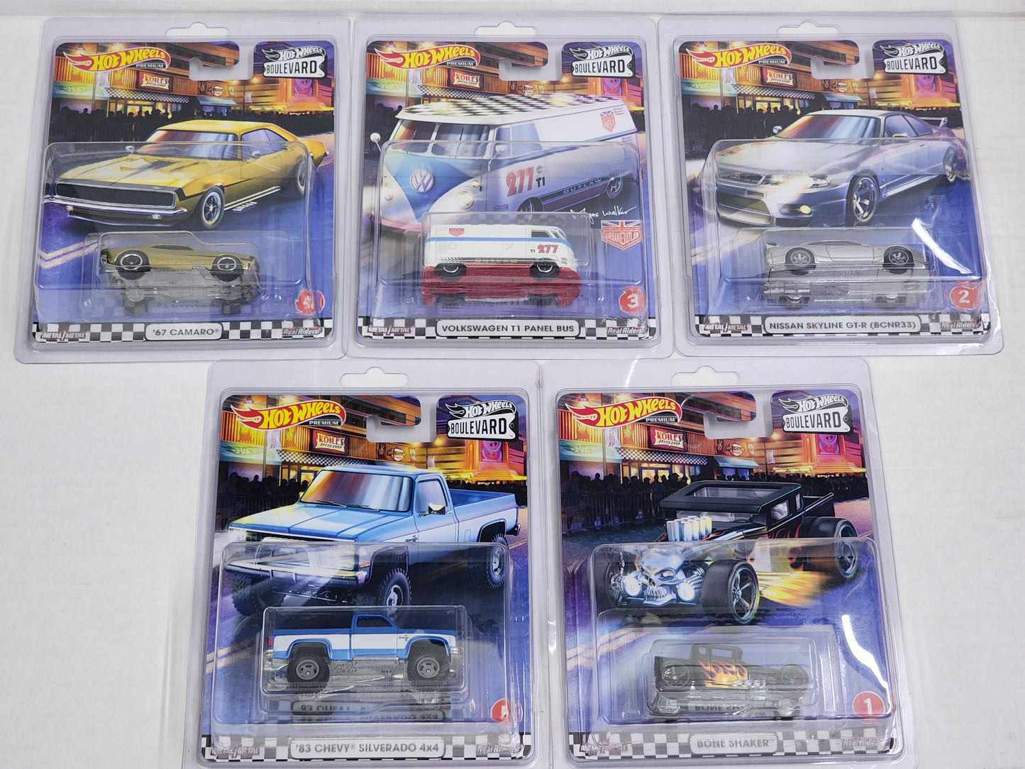 Hot wheels premium Boulevard 1-5 complete set of 5