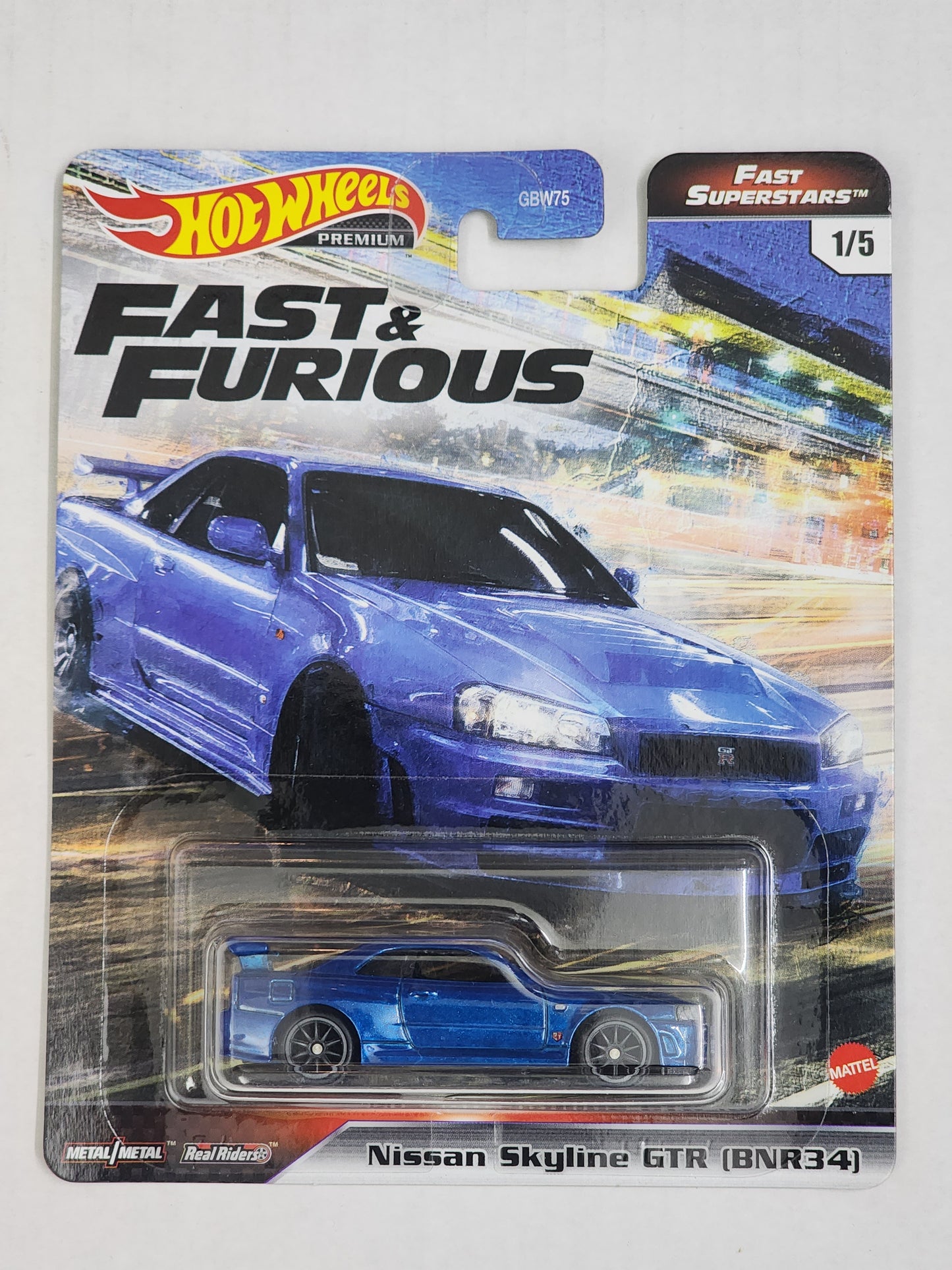 Hot wheels Fast  Superstars Nissan Skyline r34 Gtr Blue