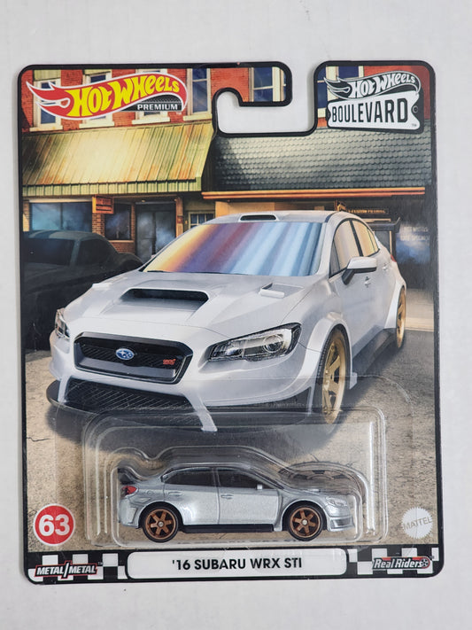 Hot wheels Premium Boulavards 16 Subaru Wrx Sti Grey