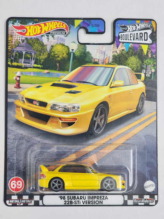 Hot wheels premium Boulevards Subaru Impreza 22b Sti Yellow