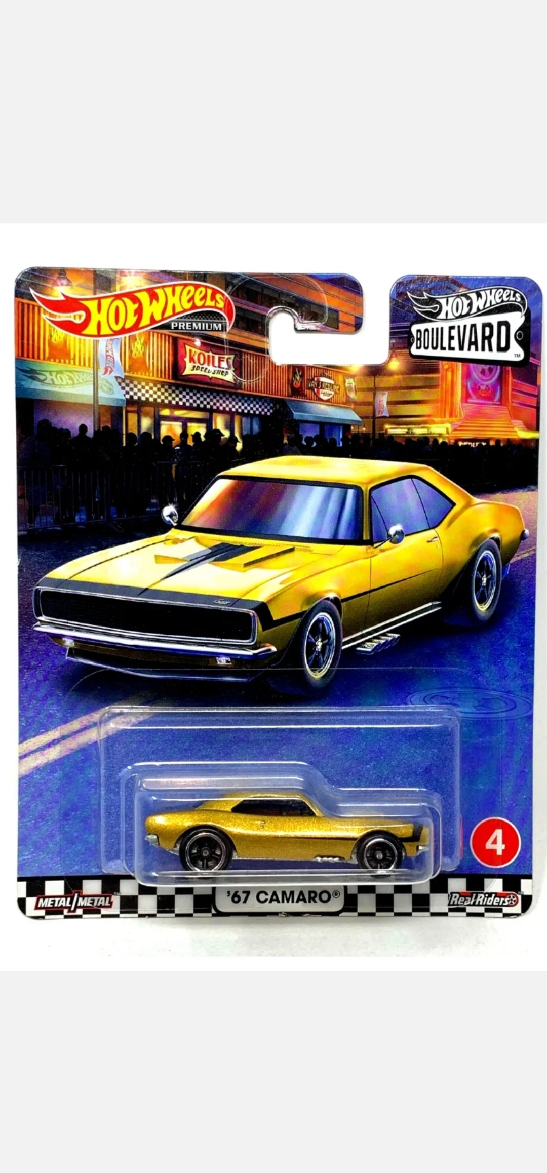 Hot wheels 

Premium 

Boulevard 

No.4

67 Camaro 